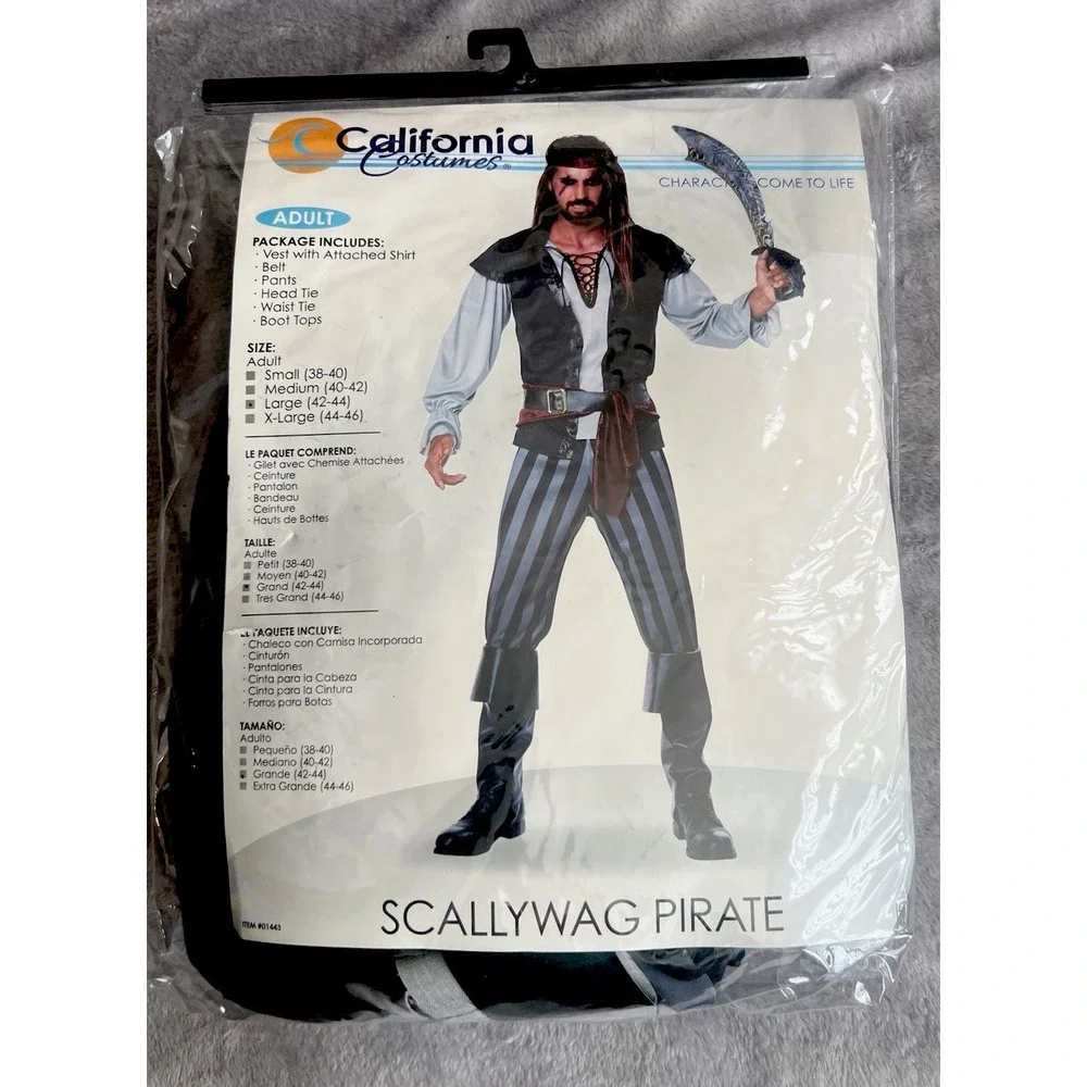 California Costumes Scallywag Pirate Adult Large 42-44 Halloween Costume